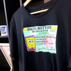SpongeBob Bikini Bottom Drivers License Tee (New) (XL)